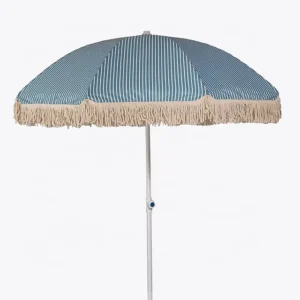 Lightweight Modern Aluminum Foldable Travel Beach Umbrella with Fringe for Hotel Courtyard and Park Use