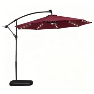 Lightweight Waterproof Foldable Outdoor Banana Umbrella for Pools, Cafes, Villas, Gardens, Parks, Hotels, and Courtyards