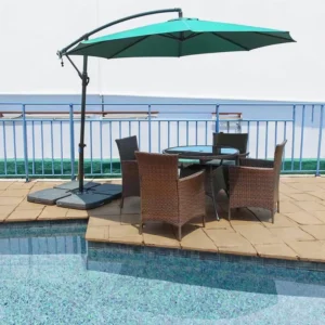 Lightweight Waterproof Windproof Banana Patio Umbrella with Sun Protection for Park, Hotel, and Courtyard Use