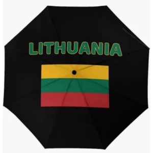 Lithuania Flag Fully Automatic Folding Umbrella