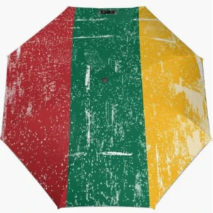 Lithuania Flag Pattern Fully Automatic Folding Umbrella