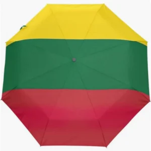 Lithuania Flag Pattern Fully Automatic Folding Umbrella
