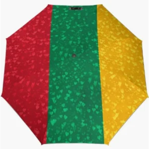 Lithuania Flag Pattern Fully Automatic Folding Umbrella