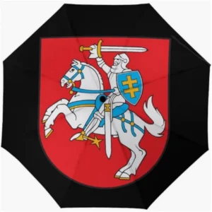 Lithuania Wind-Resistant Flag Pattern Fully Automatic Folding Umbrella
