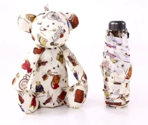 Little Cute Bear Umbrella Rain Women 5 Folding Small Kids Toys Children Birthday Gift Student Pocket Umbrella