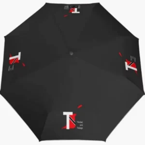 Long-Grip Trinidad and Tobago Fully Automatic Folding Umbrella National Flag Painted Design