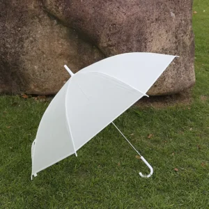 Long Handle Clear Rainproof Travel Stick Umbrella for Adults and Children