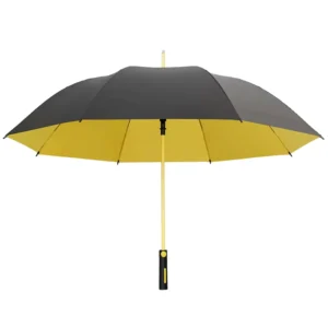 Long-Handled Straight Golf Umbrella Semi-Automatic Opening Black-Coated UV Protection Color-Coordinated Handle Business Use