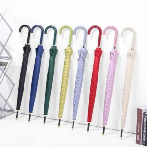 Long-handled Large Solid Color Simple Women’s Durable Automatic Double-person Men’s Wind-resistant Instagram Style Umbrella