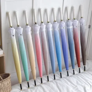 Long-handled Manual 16-rib 16-bone Reinforced Minimalist Straight Umbrella 105cm Open Diameter Extra-large Windproof