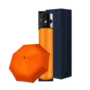 Low Price Custom Print Logo Silk Screen Printed Nylon Automatic Close Open Umbrella Folding Gift Box Business Gift Set