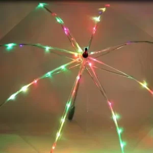 Luminous Umbrella Transparent Clear LED Umbrella Custom Logo Print