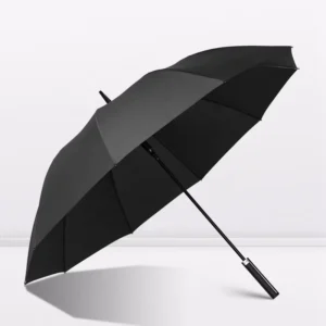 Luxury Custom Logo Windproof Golf Umbrella 120cm Open Diameter Fiberglass Ribs Plastic Handle Modern Design for Golf