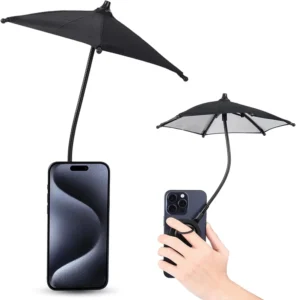 Magnetic Car Mobile Phone Sunshade Umbrella Sunblock Mini Universal Rotating Metal Soft Handle