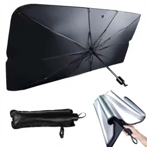 Manual Car Sunshade Umbrella UV Protection Portable Compact Three-Folding Durable Windproof for Cars and Trucks