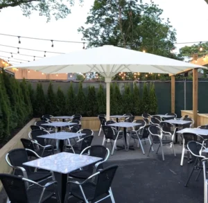 Manual Control 3M 4M 5M 6M Radius Aluminum Alloy Frame Outdoor Patio Square Umbrella