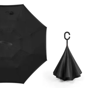 Manual Folding Double-Layer Reverse Umbrella, Windproof Rainproof, Car Use, Wide Canopy, Quick-Dry