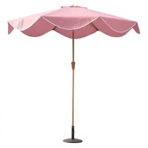 Manual Lifting Steel Base Outdoor Polyester European Design Courtyard Sunshade Beach Rocker Umbrella