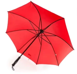 Manual Open 190T Pongee Straight Umbrella with Fiberglass Frame and Plastic Handle