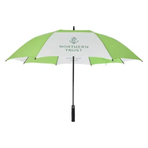 Manual Open 30 Inch Customized Double Canopy Waterproof Windproof Fiberglass Frame Custom Golf Umbrella With Logo