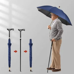 Manual Open UV Protection Outdoor Windproof Waterproof Plastic Handle Adjustable Height Straight Umbrella