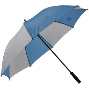 Manual Open White and Blue Golf Umbrella