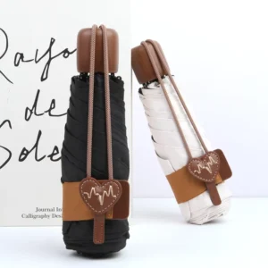 Manual Portable Wind-Resistant All-Weather Folding Sun and Rain Umbrella Factory Direct 6 Ribs Scratch-Proof Pongee