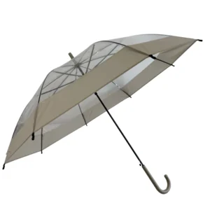 Manual Straight Transparent POE Plastic Umbrella for Adults
