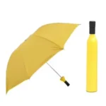 Manual Wine Bottle Umbrella Polyester Compact Waterproof Anti-UV Three-Folding