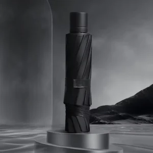 Manufacture Oversized Reinforced Folding Business Umbrella, Black Coating