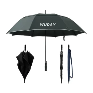 Manufacturer Auto-Open Double-Layer Golf Umbrella with Logo Printing