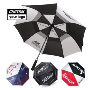 Manufacturer Custom 30 Inch Wind Proof Umbrella Prints Big Advertising Branded Custom Golf Umbrella with Logo