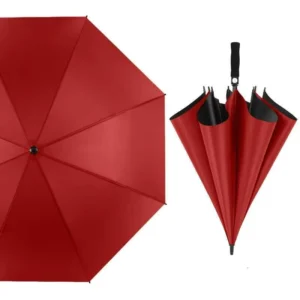 Manufacturer Custom Logo Windproof UV-Block Black-Coating Auto Golf Umbrella for Supermarket Retail