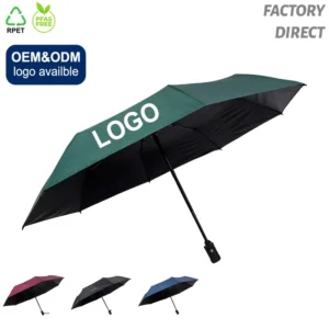 Manufacturer Customized Logo UV 8K Windproof Portable Fold Automatic Umbrella