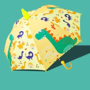 Manufacturer Cute Anime Kids Umbrellas Cartoon Rain Children Umbrella with Plastic Cover for Kids