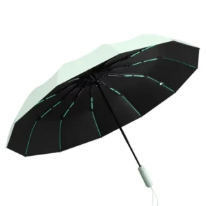 Manufacturer High-End Wind-Resistant Folding Umbrella Durable Fiberglass Ribs Ergonomic Handle