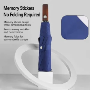 Manufacturer High-Strength Solid-Color Fully Automatic 8-Rib Folding Umbrella