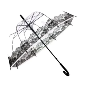 Manufacturer Long Handle 8 Ribs Trim Auto Umbrella UPF 30+ Rain Umbrella for Women Wedding