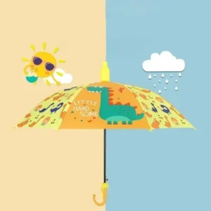 Manufacturer Plastic Kids Straight Pattern UV Coated Minimalist Custom Logo Umbrella