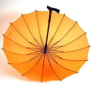 Manufacturer Supplies 16-Bone Long-Handled Straight Umbrella, Large Canopy, Cane Handle, Rain and Sun