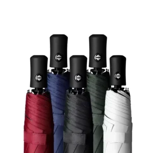 Manufacturers Customized Logo Advertising 3-Folding Semi-automatic Rain Umbrella Windproof Beach Promotional Umbrella
