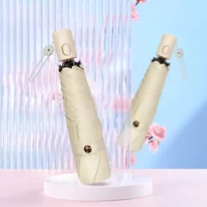 Manufacturer’s Cute Daisy Flower Customized Logo UV Sun Umbrella Portable Folding Mini Automatic with Windproof Feature Pouch