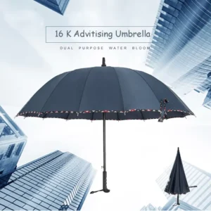 Manufacturers Direct 16 Bone Advertising Straight Umbrella Auto Open Commercial Umbrella