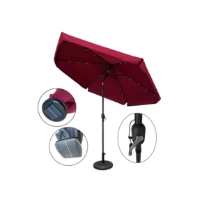 Manufacturers Outdoor Garden Sunshade Beach LED Umbrella Folding Parasol