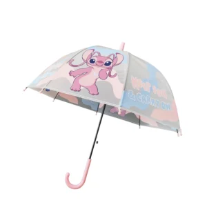 Matte POE Kids Licensed Cartoon Clear Rain Semi-Automatic Umbrella Customizable Children’s Waterproof Straight OEM Umbrellas
