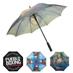 Men’s 23-Inch Windproof Custom Print Straight Stick Umbrella