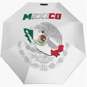 Mexico National Flag Print Fully Automatic Folding Umbrella