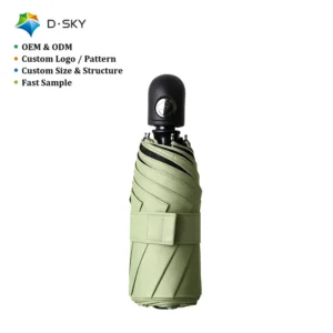 Mini 5 Fold Pocket Capsule Umbrella Lightweight Portable Travel Parasol Small Foldable Umbrella Custom Logo Promotional Gift