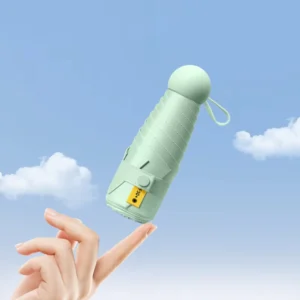 Mini 5 Folding Umbrella Portable Small Capsule Women Umbrella Black Coating Sunshade Sun Umbrella with Logo Printing