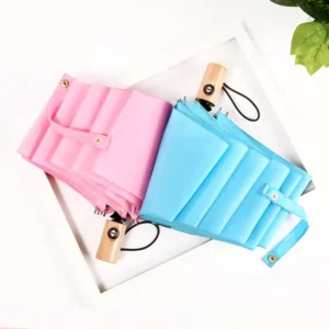 Mini Automatic Triple Folding Portable Rain Umbrella